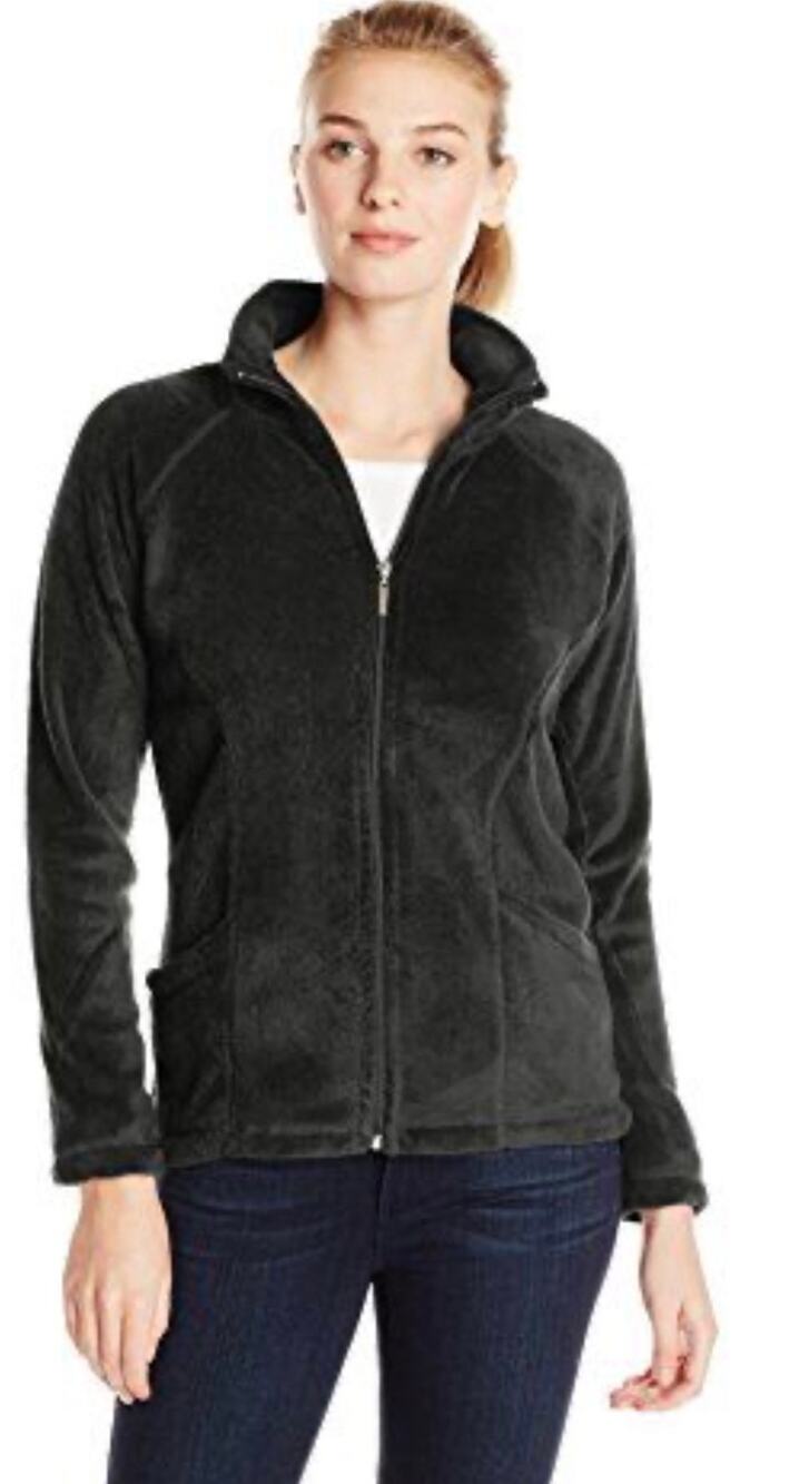 Jason Maxwell women’s fleece jacket black full zip cotton size large - Picture 1 of 8